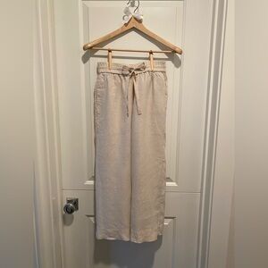 Women's J. Crew LINEN Off-White Drawstring Pants
